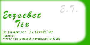 erzsebet tix business card